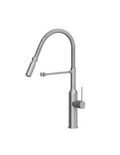 MARILYN Q LINE SteelQ kitchen faucet with a movable spring spout / steel - 1 2