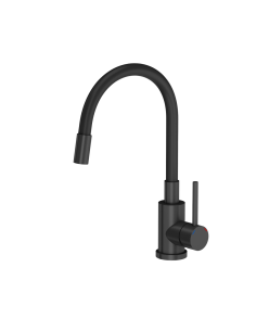 Maggie kitchen faucet pure carbon / black hose - 1