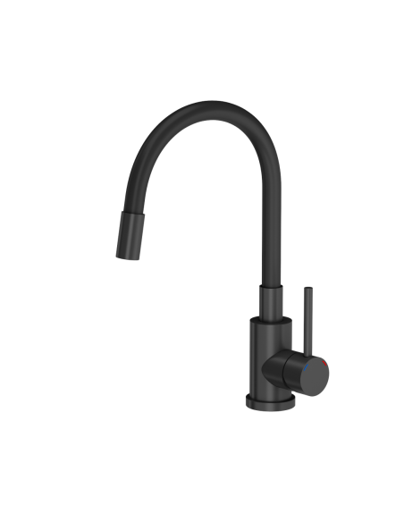 Maggie kitchen faucet pure carbon / black hose - 1 Maggie kitchen faucet pure carbon / black hose - 1