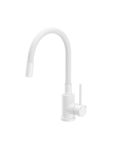 Maggie kitchen faucet snow white / white hose - 1