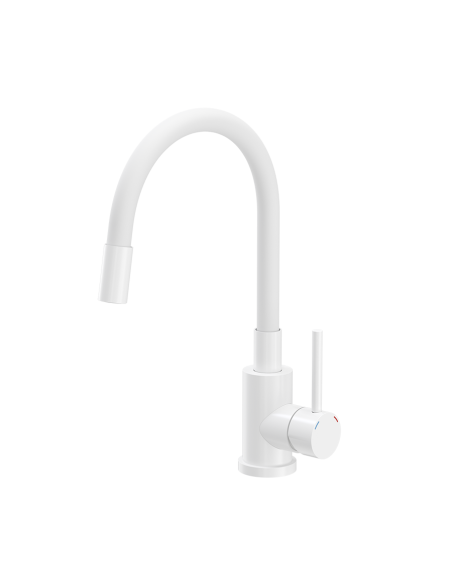 Maggie kitchen faucet snow white / white hose - 1 Maggie kitchen faucet snow white / white hose - 1