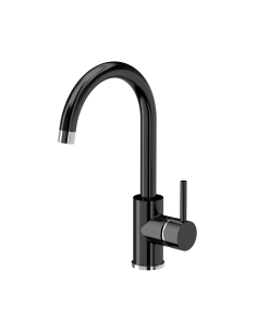 Naomi steel kitchen faucet tap black shine - 1