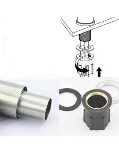 Naomi steel kitchen faucet tap black shine - 1 2