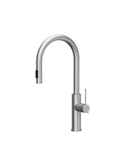 JENNIFER Q LINE SLIM SteelQ kitchen faucet with pull-out spout and shower function / steel - 1
