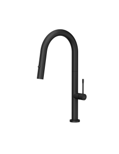 QUADRON FELICITY T LINE SteelQ kitchen faucet with pull-out spout and shower pure carbon - 1