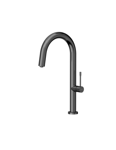 QUADRON HALEY T LINE SteelQ kitchen faucet - graphite metal - 1