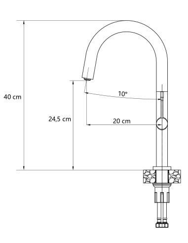 QUADRON HALEY T LINE SteelQ kitchen faucet / graphite metal / copper nano PVD - 2