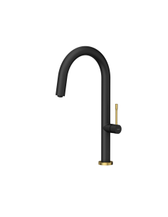 HALEY T LINE SteelQ kitchen faucet / pure carbon / gold nano PVD - 1