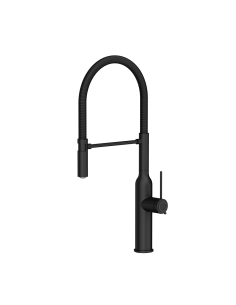 MARILYN Q LINE SteelQ kitchen faucet with a movable spring spout / pure carbon - 1