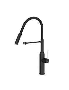 MARILYN Q LINE SteelQ kitchen faucet with a movable spring spout / pure carbon - 1 2