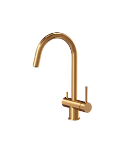 QUADRON CAREN three-way steel kitchen faucet nano PVD copper - 1