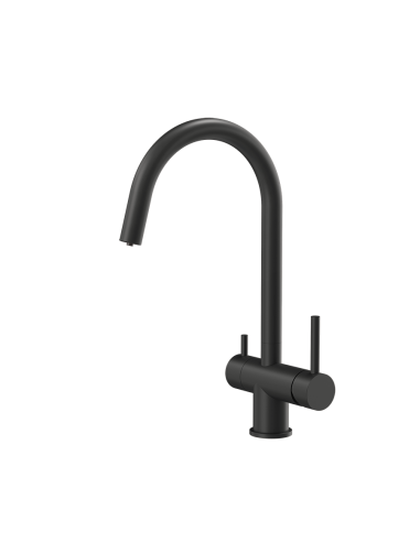 QUADRON CAREN three-way kitchen faucet pure carbon - 1