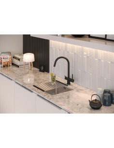 QUADRON CAREN three-way kitchen faucet pure carbon - 1 2