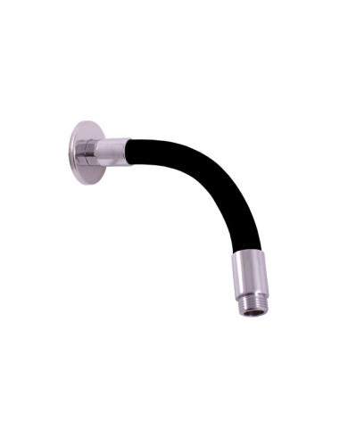 Shower holder with flexi tube - black - Barva černá/chrom,Rozměr 23 cm