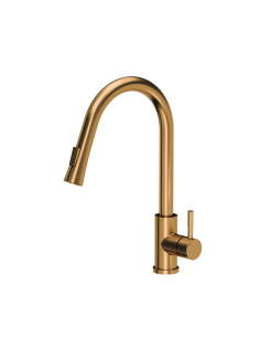 JULIA SteelQ Pull Out + Stream Change kitchen faucet PVD copper - 1
