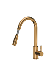 JULIA SteelQ Pull Out + Stream Change kitchen faucet PVD copper - 1 2