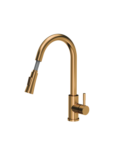 JULIA SteelQ Pull Out + Stream Change kitchen faucet PVD copper - 2