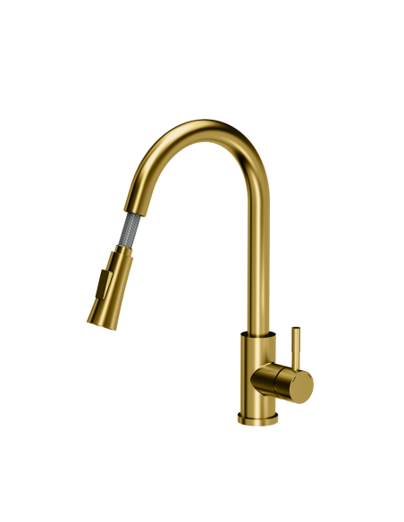 JULIA SteelQ Pull Out + Stream Change kitchen faucet PVD gold - 2 JULIA SteelQ Pull Out + Stream Change kitchen faucet PVD gold - 2