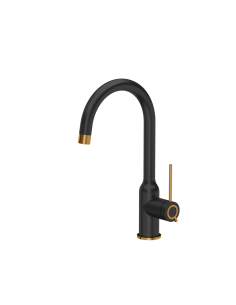 INGRID Q LINE SteelQ kitchen faucet / pure carbon mat / copper nano PVD - 1