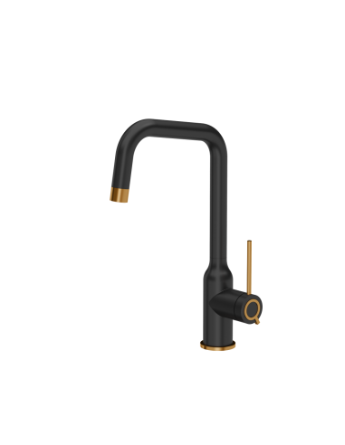 NATALIE Q LINE SteelQ kitchen faucet / pure carbon mat / copper nano PVD - 1