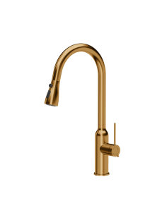 JESSICA Q LINE SteelQ kitchen faucet with pull-out spout and shower function / copper nano PVD - 1