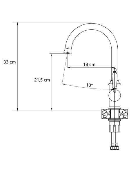 RACHEL SteelQ kitchen faucet with a ceramic finish / pure carbon mat / gold nano PVD / white ceramics - 2