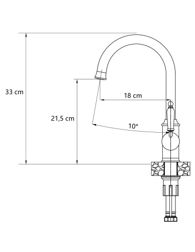 RACHEL SteelQ kitchen faucet with a ceramic finish / snow white mat / copper nano PVD / white ceramics - 2