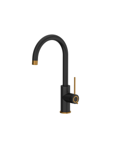 JODIE Q LINE SLIM SteelQ kitchen faucet / pure carbon mat / copper nano PVD - 1