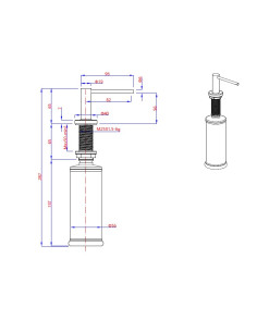 JUDY Round liquid dispenser / gold nano PVD - 1 2