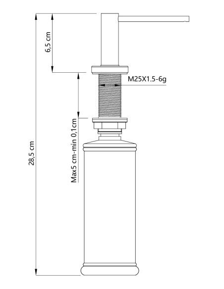 JUDY Round liquid dispenser / graphite metal - 2
