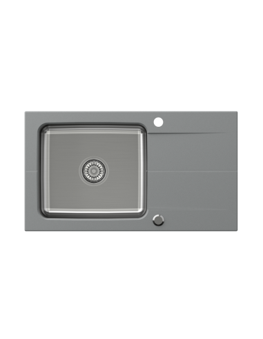 EDWARD 111 Fusion grey with manual siphon - 2
