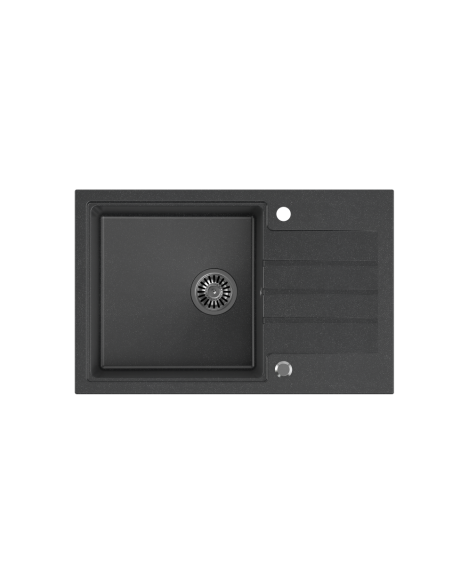 PETER 111 GraniteQ black dotted, with manual siphon and plug - 2