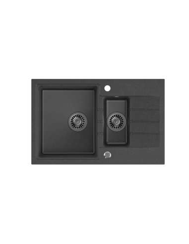 PETER 156 GraniteQ black dotted, with manual siphon and plug - 2