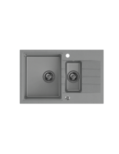 PETER 156 GraniteQ silver stone, with manual siphon and plug - 1 2