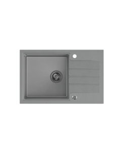 PETER 111 GraniteQ silver stone, with manual siphon and plug - 1 2