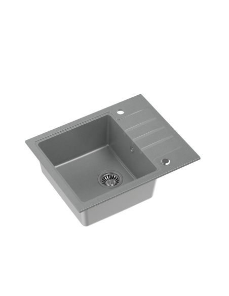 PETER 116 GraniteQ silver stone, with manual siphon and plug - 1