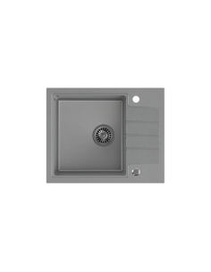 PETER 116 GraniteQ silver stone, with manual siphon and plug - 1 2