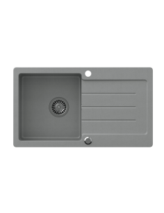 JOHNNY 111 GraniteQ silver stone, with manual siphon and plug - 1 2