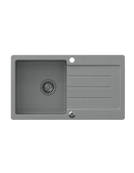 JOHNNY 111 GraniteQ silver stone, with manual siphon and plug - 2 JOHNNY 111 GraniteQ silver stone, with manual siphon and plug - 2