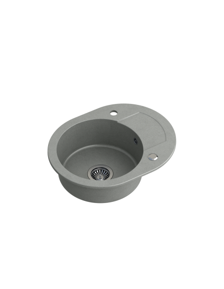 JOHNNY 216 GraniteQ silver stone, with manual siphon and plug - 1