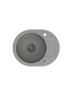 JOHNNY 216 GraniteQ silver stone, with manual siphon and plug - 1 2