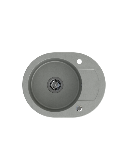 JOHNNY 216 GraniteQ silver stone, with manual siphon and plug - 2