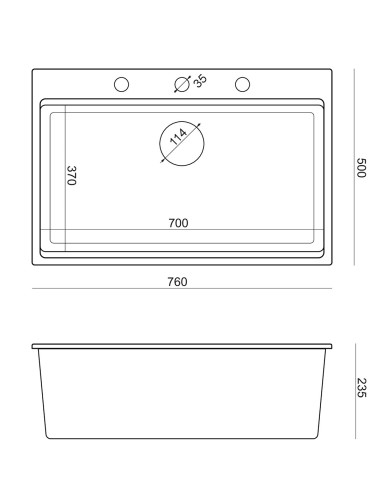 MARC WORKSTATION 1-bowl sink + Push-2-Open siphon + liquid dispenser + drain cover + wooden board snow white / gold elements - 6