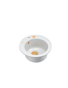 MORGAN 210 + nano PVD 1-bowl inset sink + save space siphon PVD colour / snow white / copper elements - 1