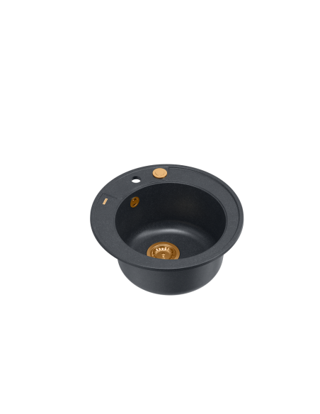 MORGAN 210 + nano PVD 1-bowl inset sink + save space siphon PVD colour / black diamond / copper elements - 1