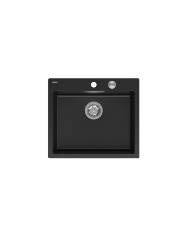 MORGAN 110 1-bowl inset sink + save space siphon / pure carbon /steel elements - 2