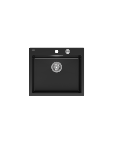 MORGAN 110 1-bowl inset sink + save space siphon / pure carbon /steel elements - 2