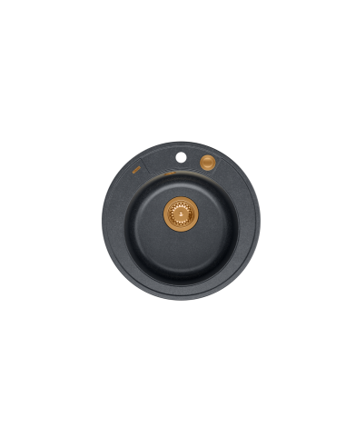 MORGAN 210 + nano PVD 1-bowl inset sink + save space siphon PVD colour / black diamond / copper elements - 2