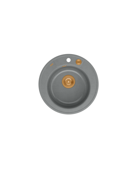 MORGAN 210 + nano PVD 1-bowl inset sink + save space siphon PVD colour / silver stone / copper elements - 2