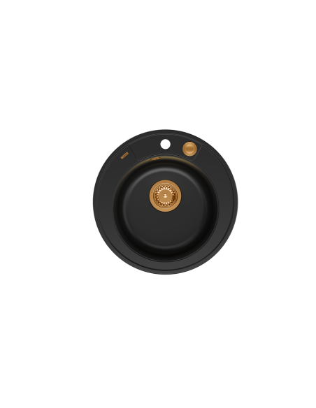 MORGAN 210 + nano PVD 1-bowl inset sink + save space siphon PVD colour / pure carbon / copper elements - 2